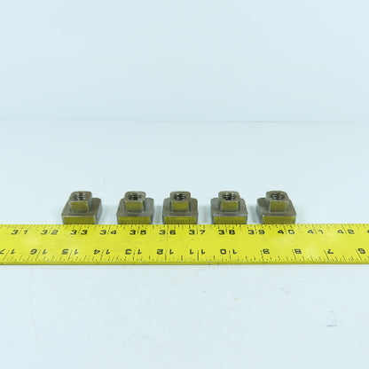 12mm-1.75 T-Slot Holding Nut 1-1/4" Square Head Lot Of 10