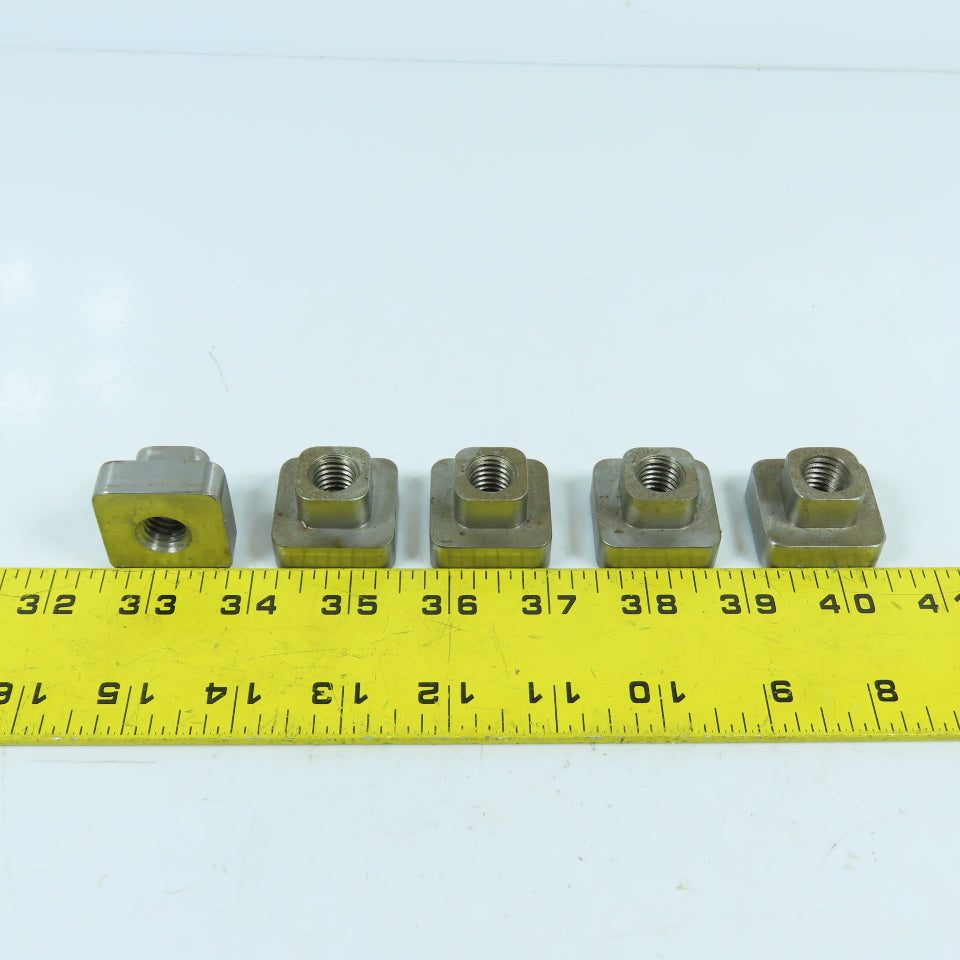 12mm-1.75 T-Slot Holding Nut 1-1/4" Square Head Lot Of 10