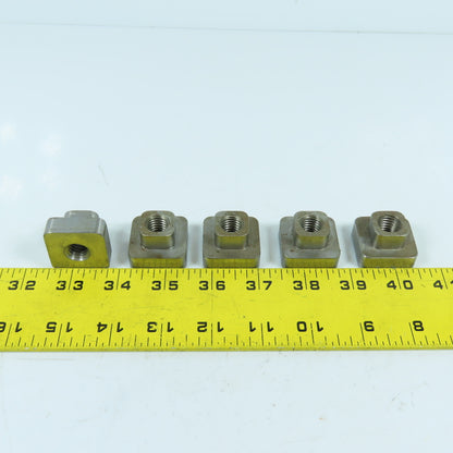 12mm-1.75 T-Slot Holding Nut 1-1/4" Square Head Lot Of 10