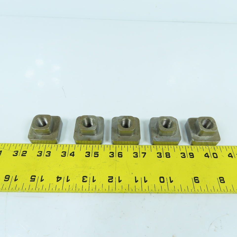 12mm-1.75 T-Slot Holding Nut 1-1/4" Square Head Lot Of 10