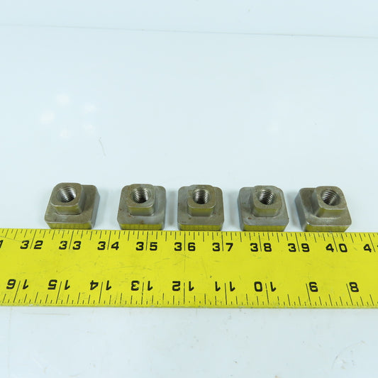 12mm-1.75 T-Slot Holding Nut 1-1/4" Square Head Lot Of 10