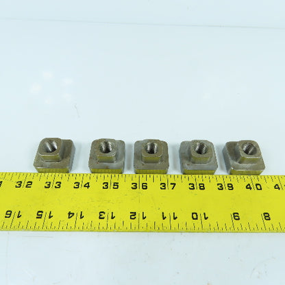 12mm-1.75 T-Slot Holding Nut 1-1/4" Square Head Lot Of 10