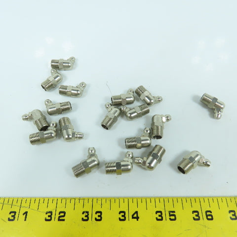 1/8" 45° Grease Nipple Zerk Elbow Quick Connect Lot Of 18