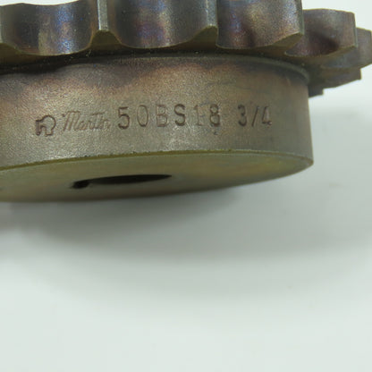 Martin 50BS18 No. 50 5/8" Pitch Roller Chain Sprocket 3/4" Bore 18 Teeth