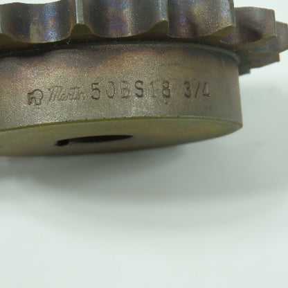 Martin 50BS18 No. 50 5/8" Pitch Roller Chain Sprocket 3/4" Bore 18 Teeth