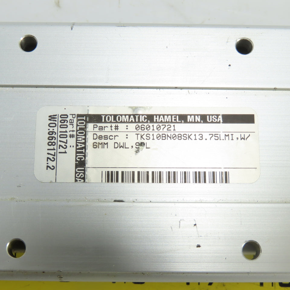 Tolomatic 06010721 TSK10BN08SK13.75LMI Rodless Linear Actuator 13-1/4" Stroke