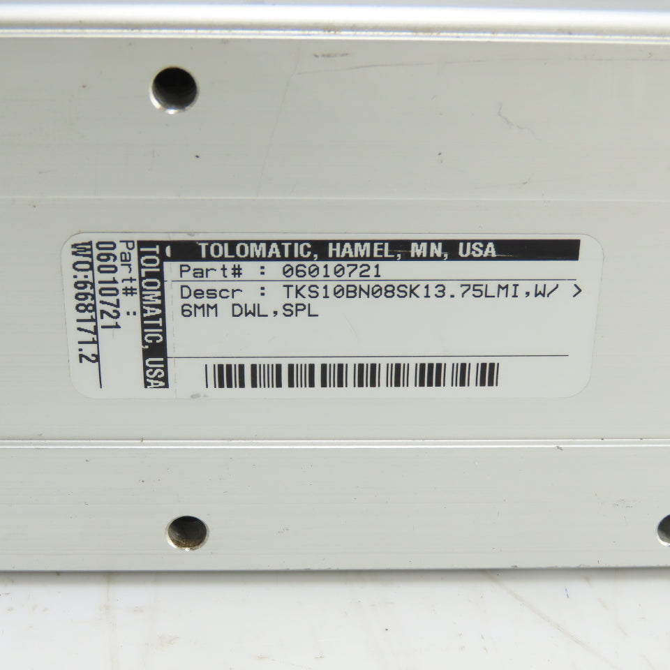 Tolomatic 06010721 TSK10BN08SK13.75LMI Ball Screw Linear Actuator 13-3/4" Stroke
