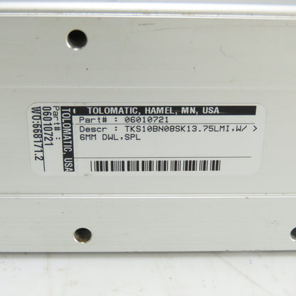 Tolomatic 06010721 TSK10BN08SK13.75LMI Ball Screw Linear Actuator 13-3/4" Stroke