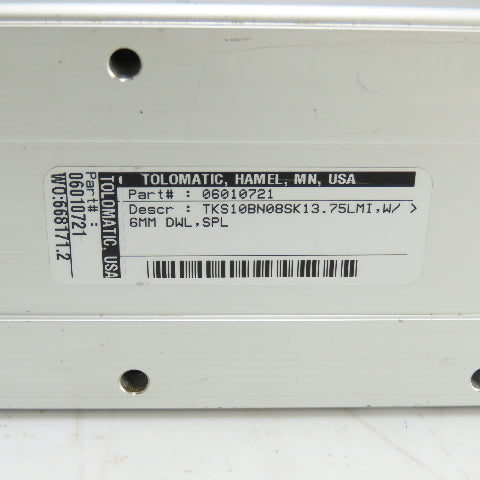 Tolomatic 06010721 TSK10BN08SK13.75LMI Ball Screw Linear Actuator 13-3/4" Stroke