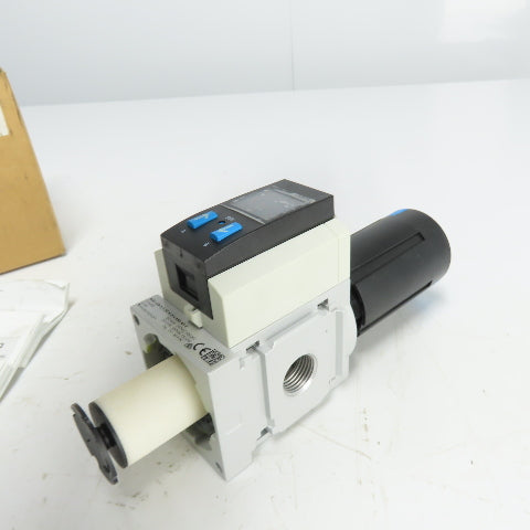 Festo MS6-LFR-1/2-D7-E-U-V-AD1-AS-Z Pneumatic Filter Regulator 1/2" NPT NEW