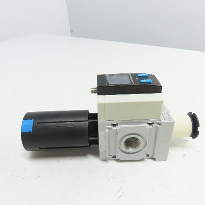 Festo MS6-LFR-1/2-D7-E-U-V-AD1-AS-Z Pneumatic Filter Regulator 1/2" NPT NEW