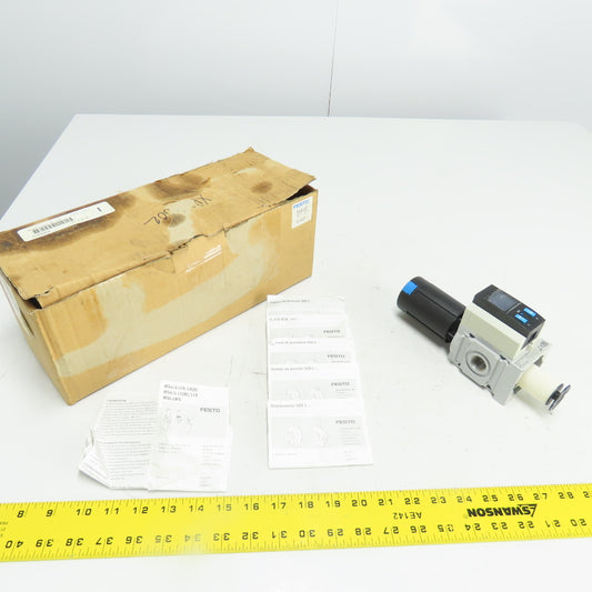 Festo MS6-LFR-1/2-D7-E-U-V-AD1-AS-Z Pneumatic Filter Regulator 1/2" NPT NEW
