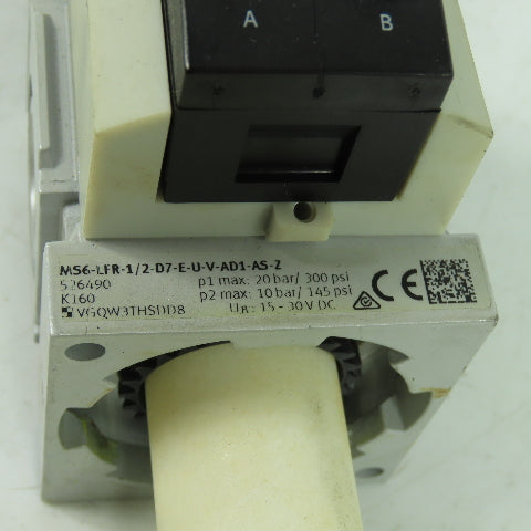 Festo <-- MS6-LFR-1/2-D7-E-U-V-AD1-AS-Z Pneumatic Filter Regulator 1/2" NPT NEW