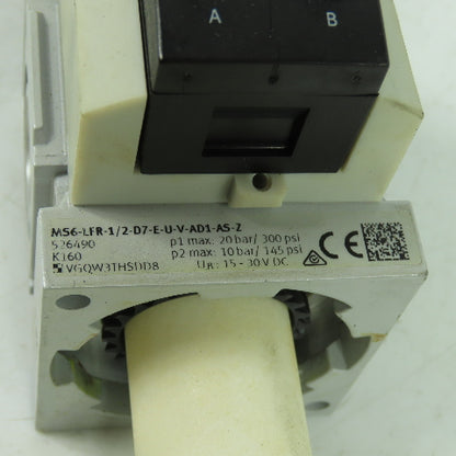 Festo <-- MS6-LFR-1/2-D7-E-U-V-AD1-AS-Z Pneumatic Filter Regulator 1/2" NPT NEW