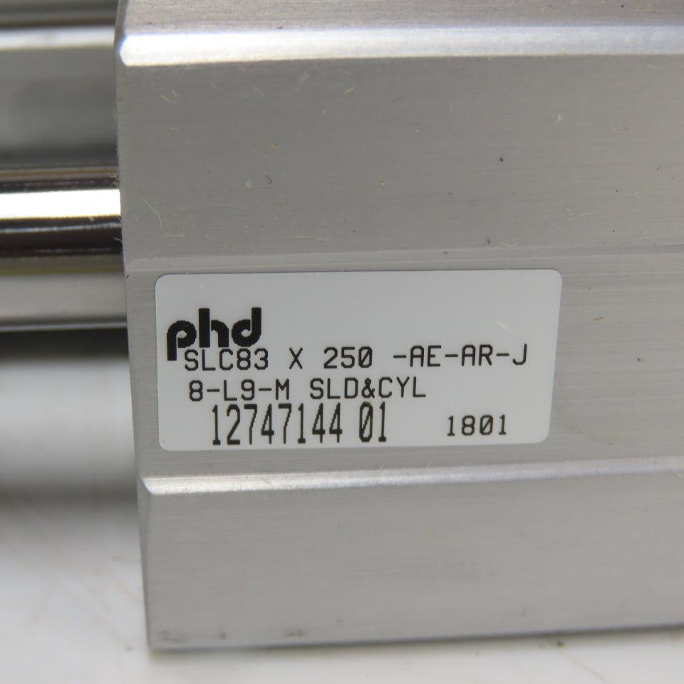 PHD SLC83 X 250 -AE-AR-J 8-L9-M Pneumatic Slide And Cylinder 250mm Stroke NEW