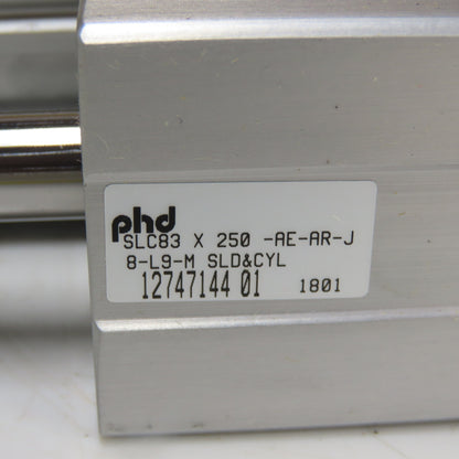 PHD SLC83 X 250 -AE-AR-J 8-L9-M Pneumatic Slide And Cylinder 250mm Stroke NEW