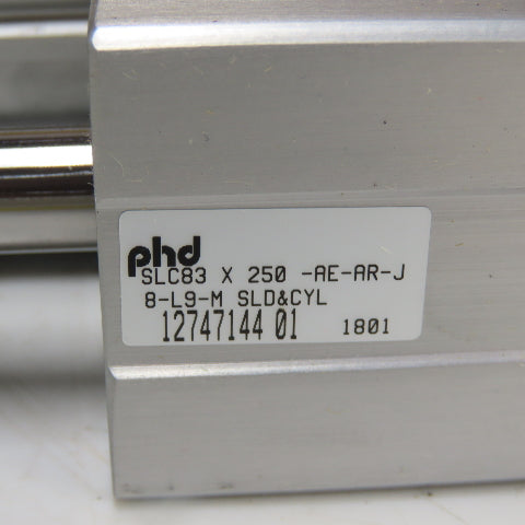 PHD SLC83 X 250 -AE-AR-J 8-L9-M Pneumatic Slide And Cylinder 250mm Stroke NEW