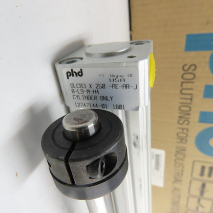 PHD SLC83 X 250 -AE-AR-J 8-L9-M Pneumatic Slide And Cylinder 250mm Stroke NEW