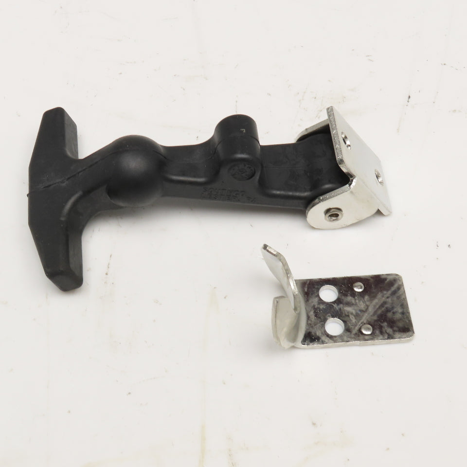 1XPA7A 3/8" Ball Rubber Tension Door Lid Draw Latch 4-5/16" OAL