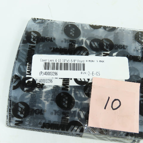 Miller 216326 4-11/16" X 5-5/8" Clear Polycarbonate Front Cover Lens Pack Of 10