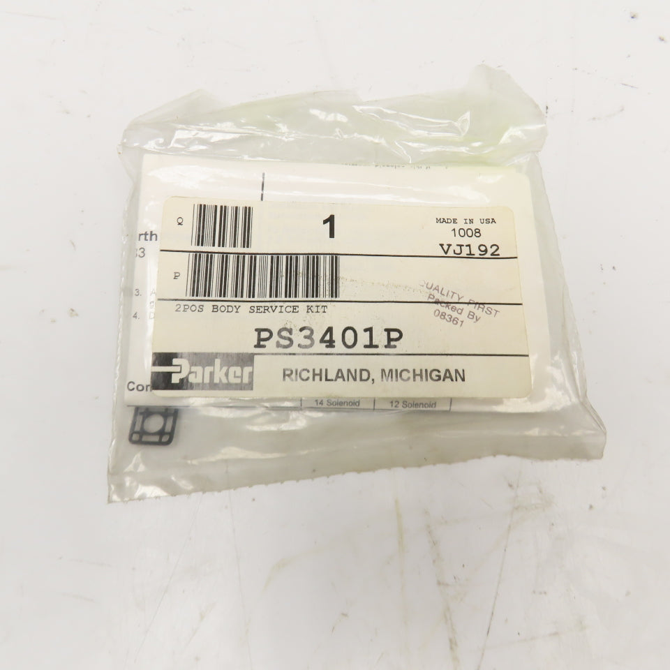 Parker PS3401P 2 Position Body Valve Service Kit