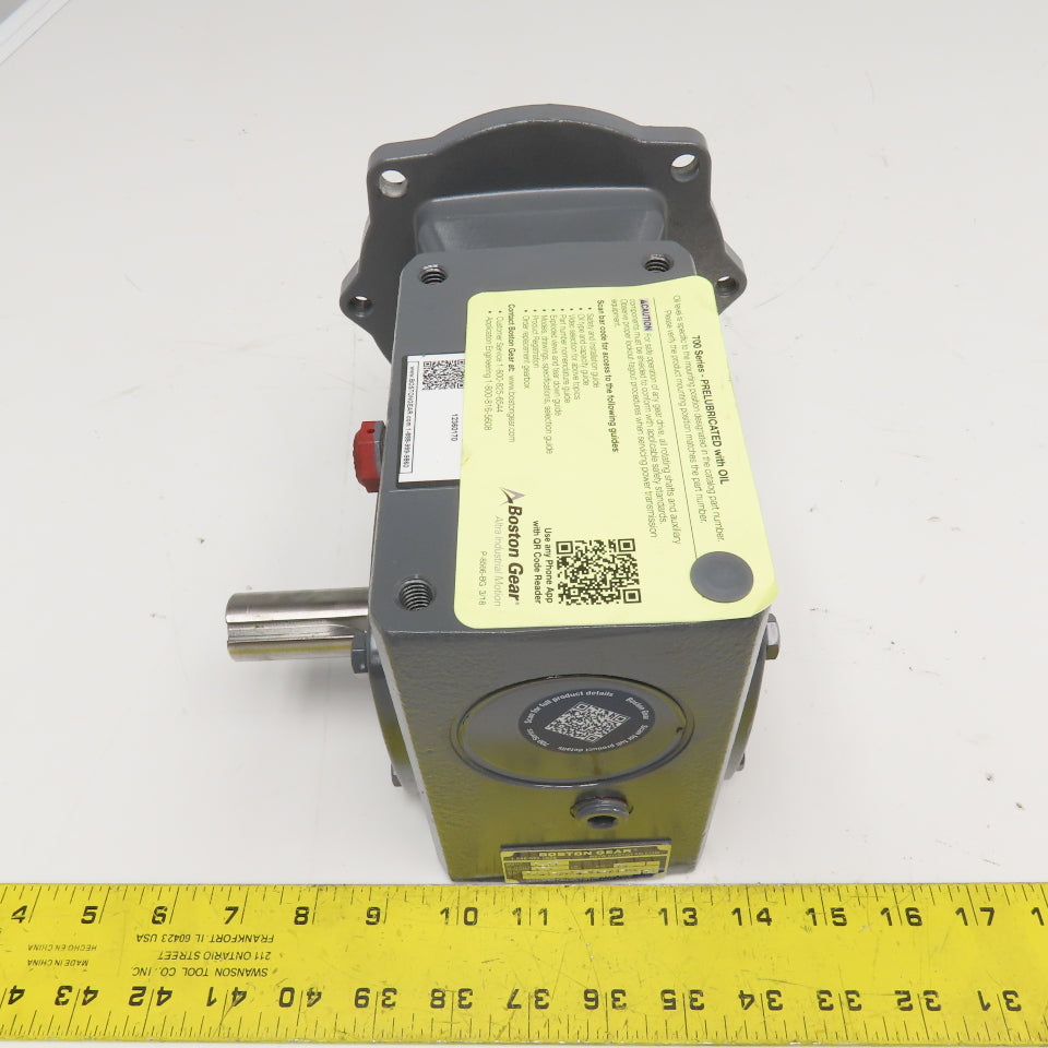 Boston Gear F721-30KZ-B5-J1-RO 30:1 Ratio 58RPM Output Right Angle Gear Reducer