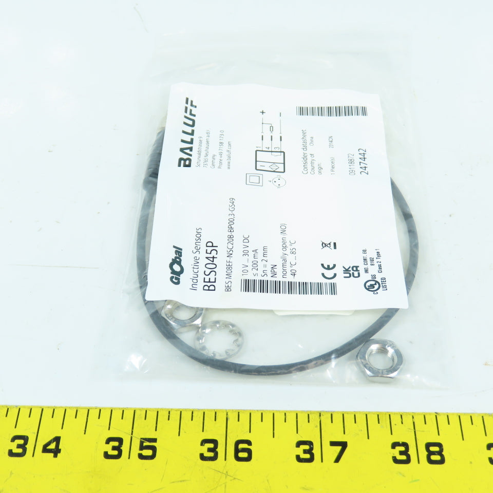Balluff BES045P BES M08EF-NSC20B-BP00,3-GS49 Proximity Sensor 10-30 VDC (NO) NEW