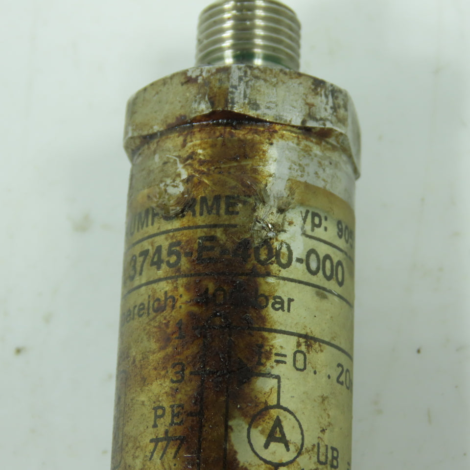 Hydac HAD 3745-E-400-000 905214 1/4" Pressure Transmitter 12-30 VDC 0-400 Bar
