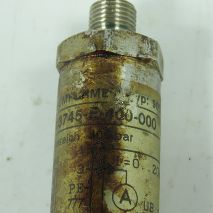 Hydac HAD 3745-E-400-000 905214 1/4" Pressure Transmitter 12-30 VDC 0-400 Bar