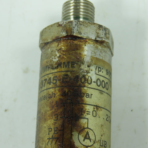 Hydac HAD 3745-E-400-000 905214 1/4" Pressure Transmitter 12-30 VDC 0-400 Bar