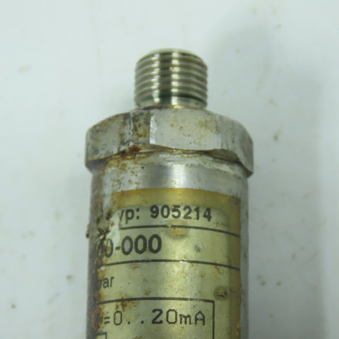 Hydac HAD 3745-E-400-000 905214 1/4" Pressure Transmitter 12-30 VDC 0-400 Bar