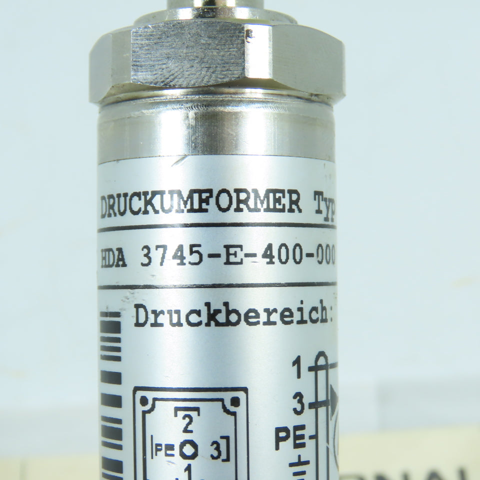 Hydac HAD 3745-E-400-000 905214 1/4" Pressure Transmitter 12-30 VDC 0-400 Bar