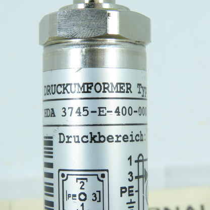 Hydac HAD 3745-E-400-000 905214 1/4" Pressure Transmitter 12-30 VDC 0-400 Bar