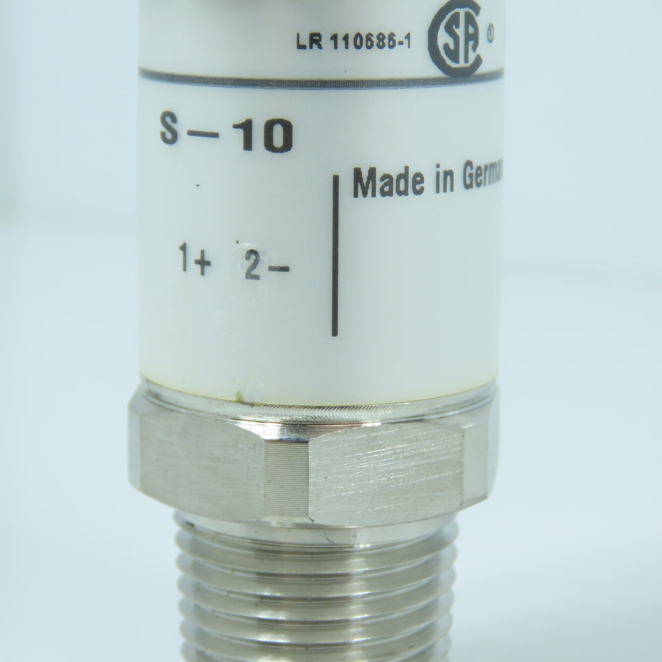 Wika 8340638 S-10 Pressure Transmitter 0-5000PSI 10-30V DC 4-20mA 1/2" NEW