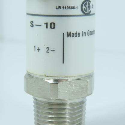 Wika 8340638 S-10 Pressure Transmitter 0-5000PSI 10-30V DC 4-20mA 1/2" NEW