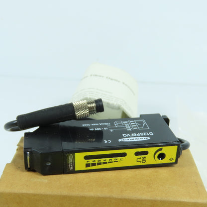 Banner 33715 D12SP6FVQ Glass Fiber Optic Sensor 10-30V DC NEW