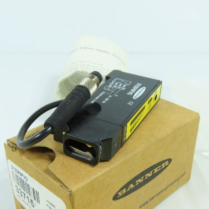 Banner 33715 D12SP6FVQ Glass Fiber Optic Sensor 10-30V DC NEW