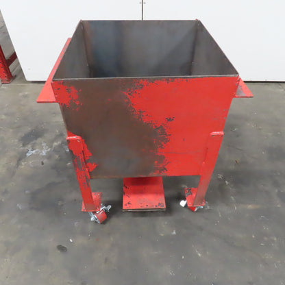 24" x 24" x 20" Cone Bottom Dry Bulk Storage Dispensing Hopper On Casters