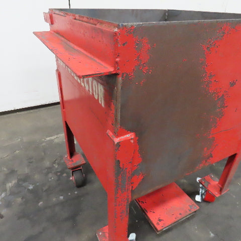 24" x 24" x 20" Cone Bottom Dry Bulk Storage Dispensing Hopper On Casters