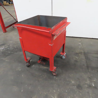 24" x 24" x 20" Cone Bottom Dry Bulk Storage Dispensing Hopper On Casters