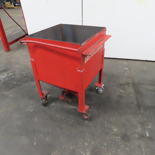 24" x 24" x 20" Cone Bottom Dry Bulk Storage Dispensing Hopper On Casters