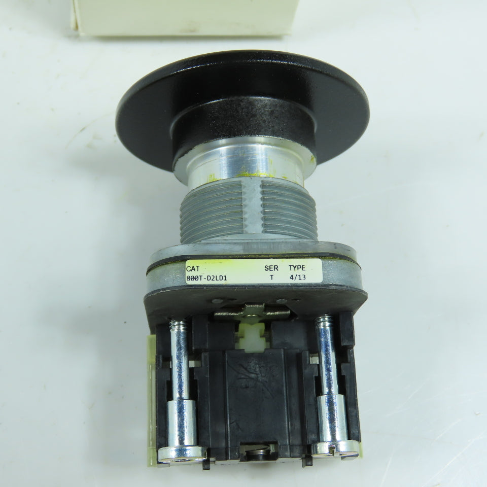 Allen Bradley 800T-D2LD1 SerT 30mm Mushroom Head Momentary Contact Push Button