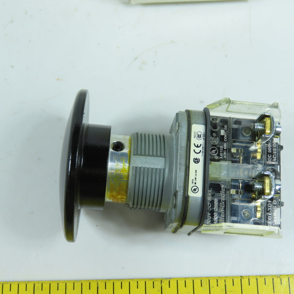 Allen Bradley 800T-D2LD1 SerT 30mm Mushroom Head Momentary Contact Push Button
