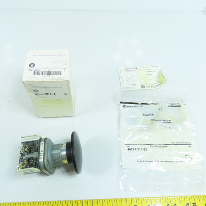 Allen Bradley 800T-D2LD1 SerT 30mm Mushroom Head Momentary Contact Push Button