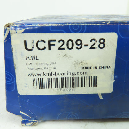 KML UCF209-28 4-Bolt Flange Mount Block Ball Bearing 1-3/4" Bore