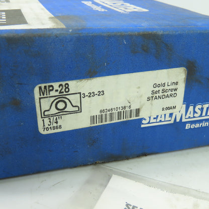 SealMaster MP-28 2-Bolt Flange Mount Pillow Block Ball Bearing 1-3/4" Bore