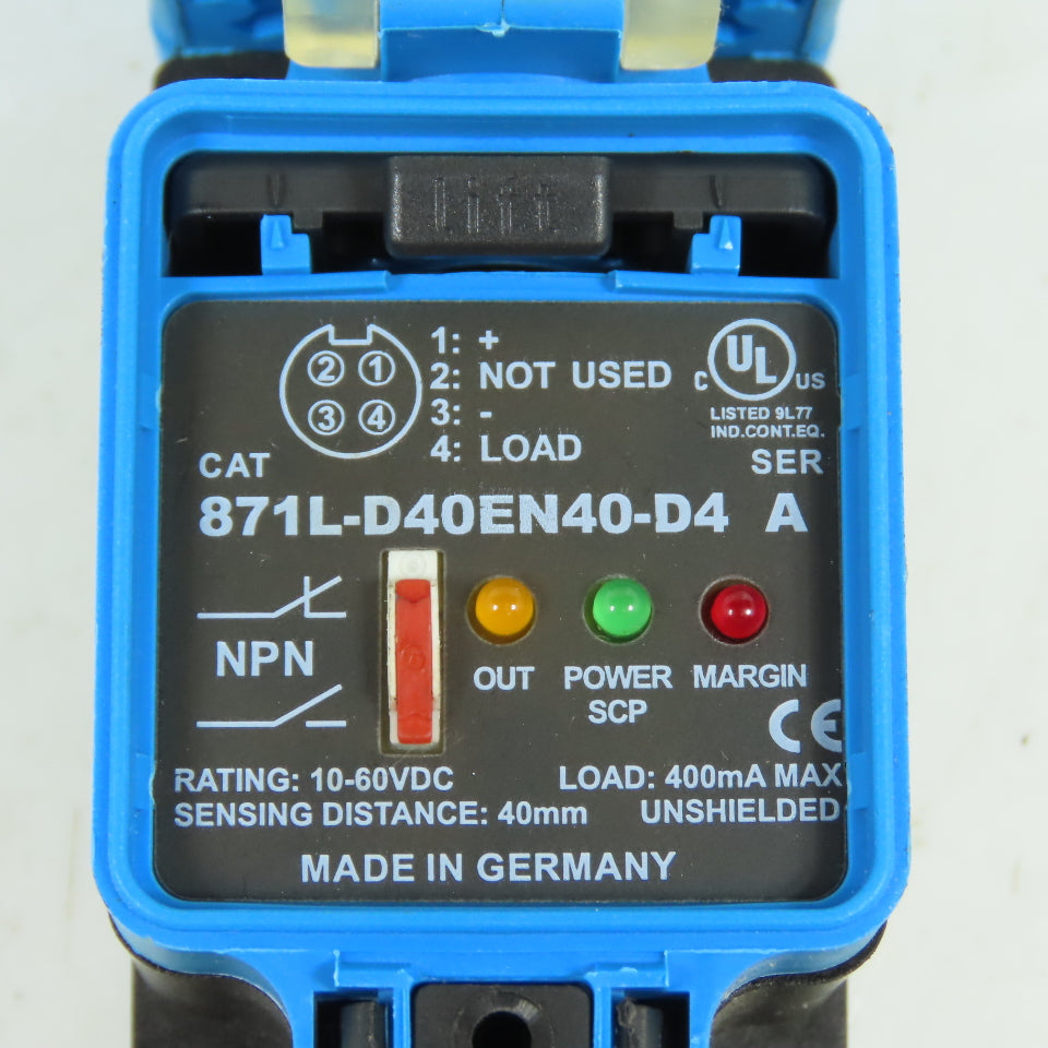 Allen Bradley 871L-D40EN40-D4 Ser A Inductive Sensor 40mm Sensing 10-60VDC