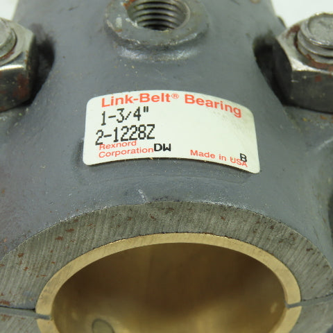 Link-Belt 21228Z 2-Bolt Pillow Block Sleeve Bearing 1-3/4"