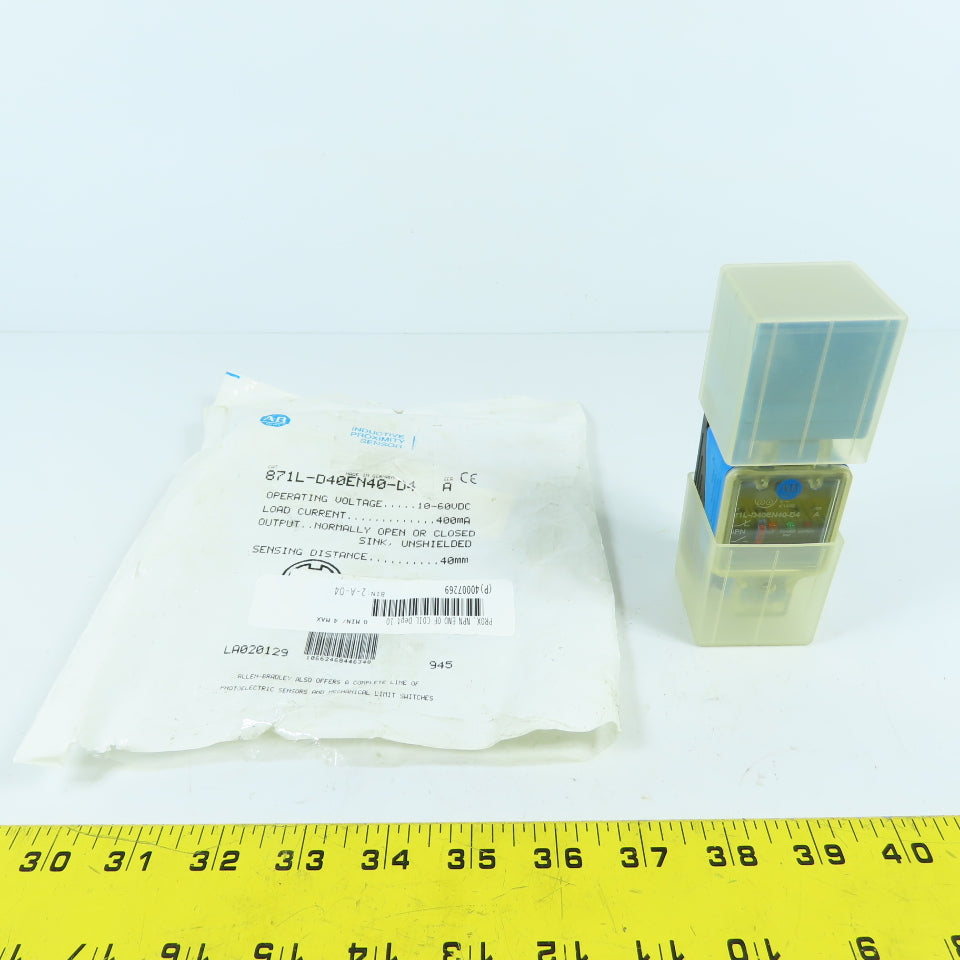 Allen Bradley 871L-D40EN40-D4 Ser A Inductive Sensor 40mm Sensing 10-60VDC