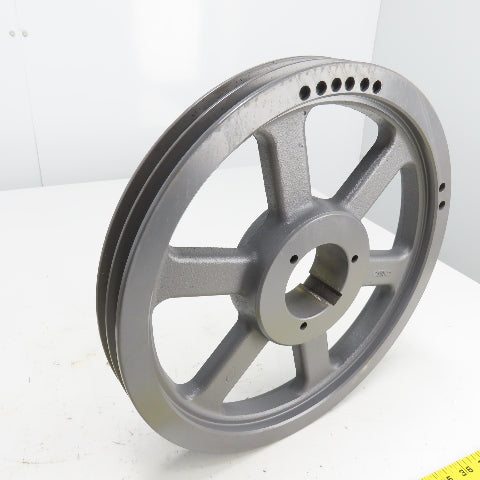 Browning 2TB136 13-7/8" OD 2-Groove V-Belt Pulley Split Taper NEW
